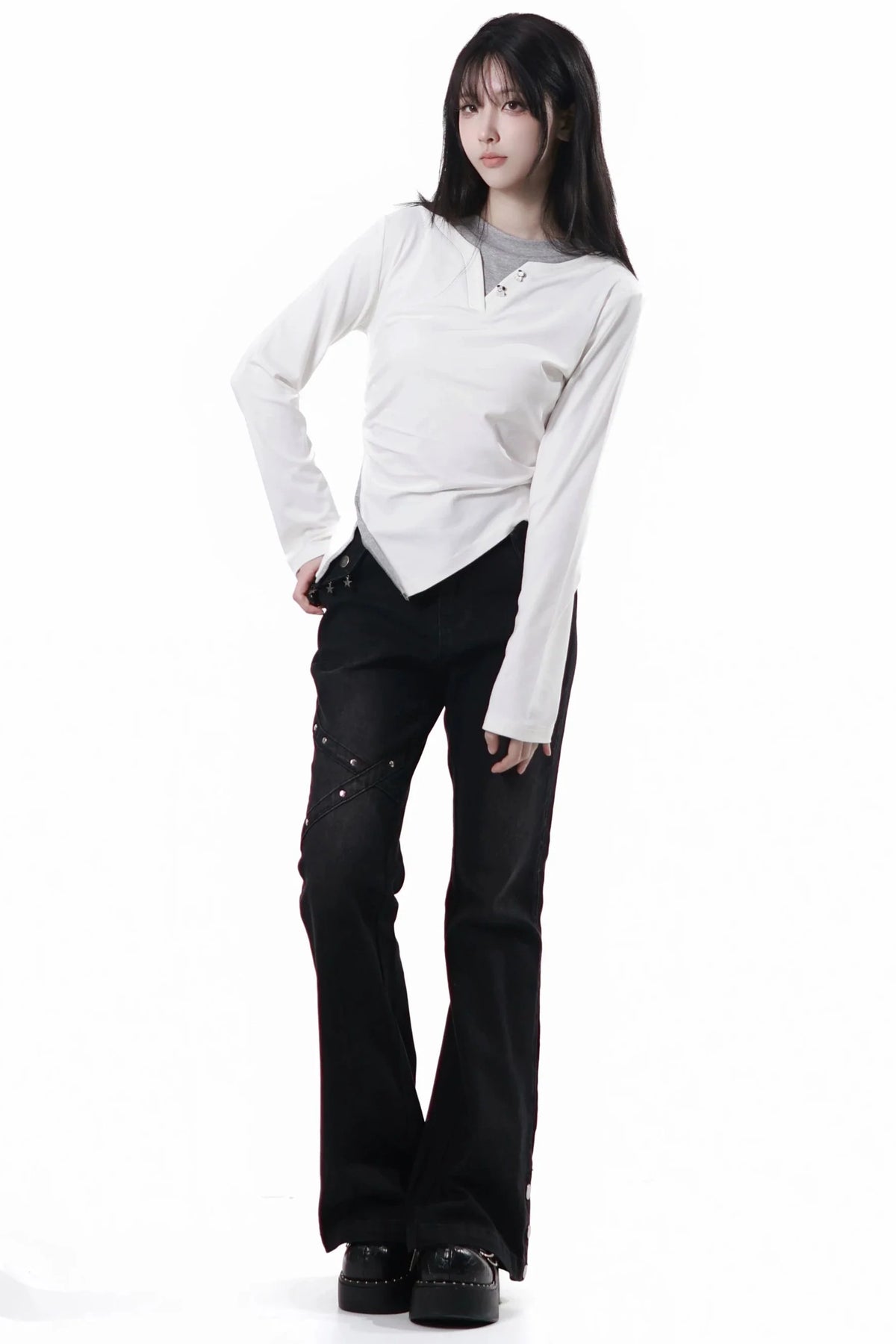Modern Flare Denim Pants