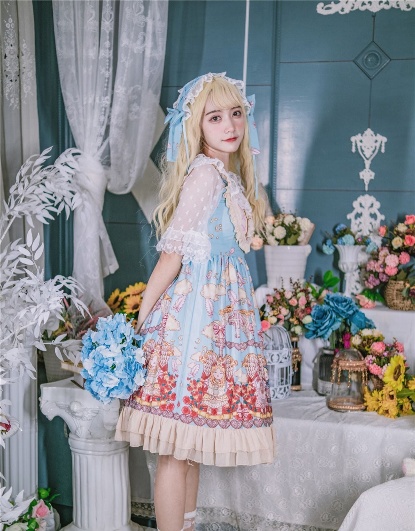 Plus Size Lolita Shirt Lace Mesh Blouse