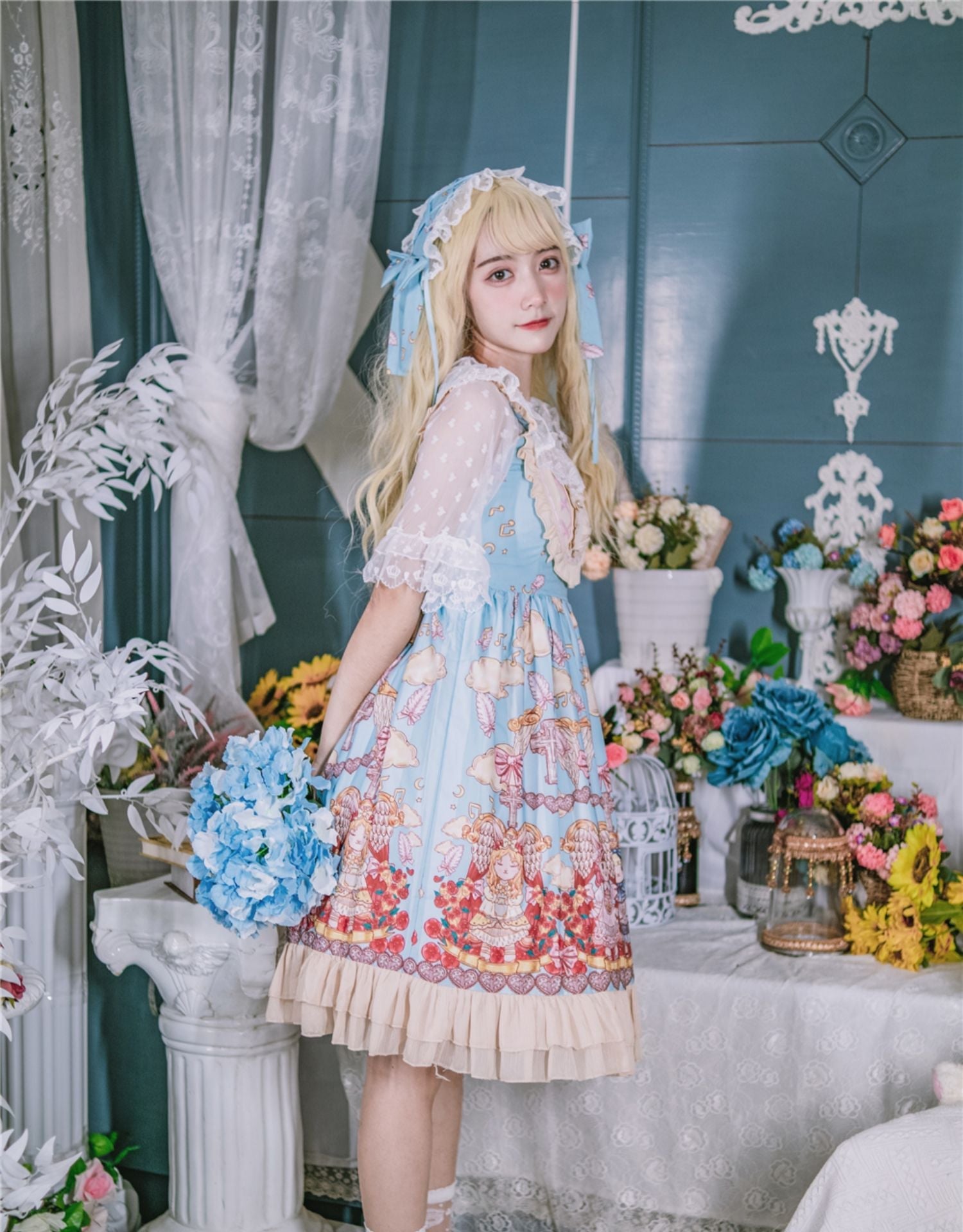 Plus Size Lolita Shirt Lace Mesh Blouse