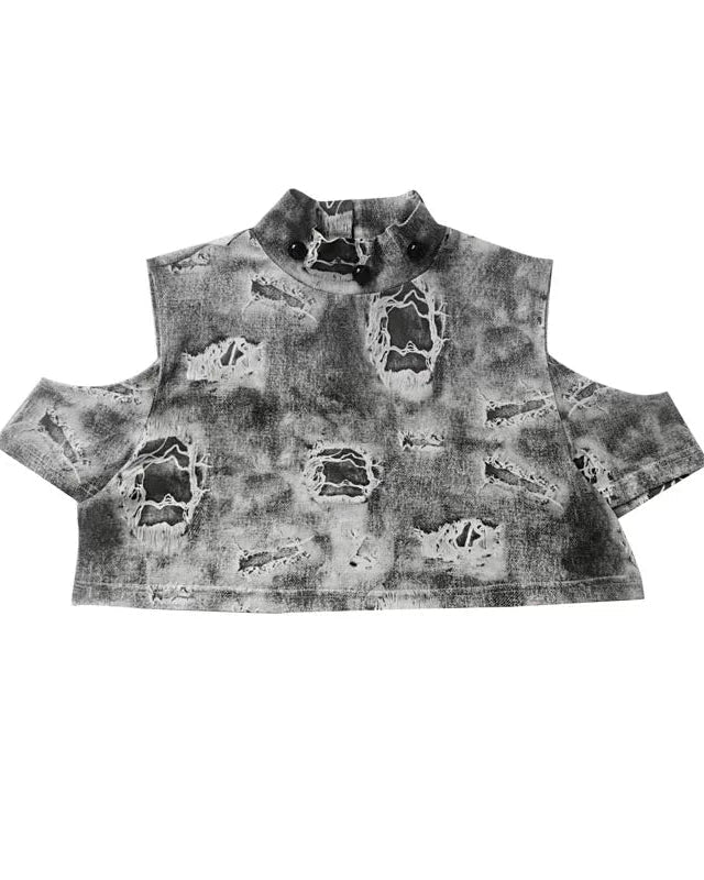 Y2K Star Denim Overall Skirt + Inner Top Tops
