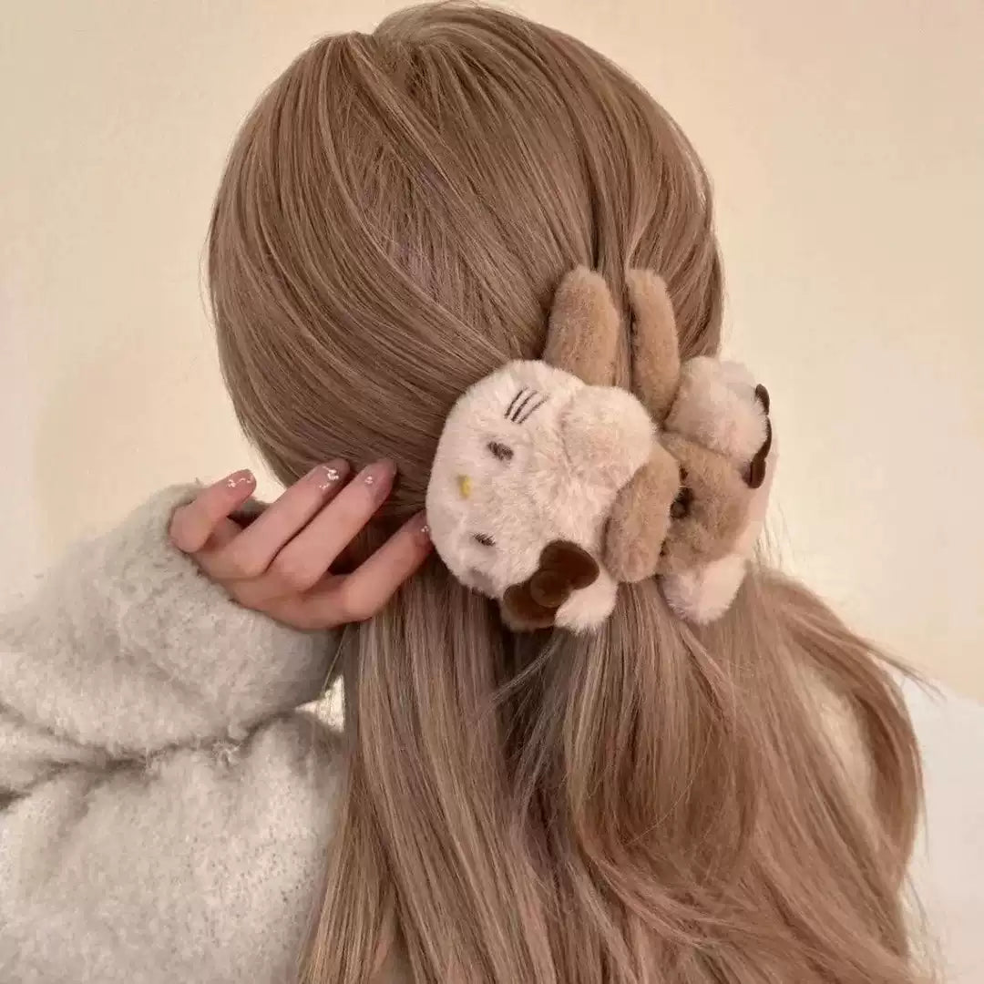 Sweet Kt Bow Plush Clip
