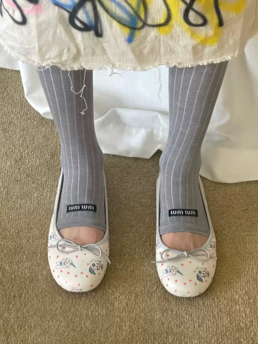Round Toe Bunny Ballet Shoes