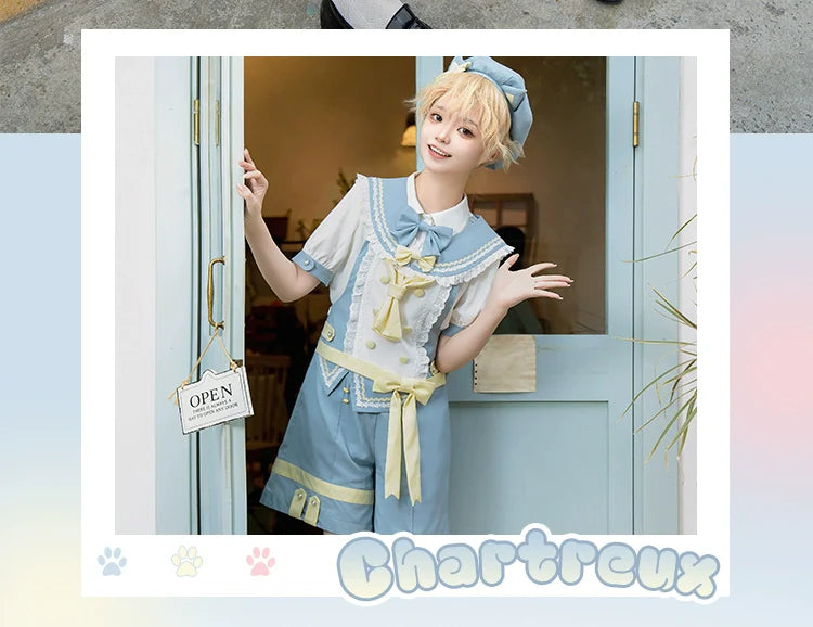 Ouji Lolita Suit Male Lolita Shirt Shorts