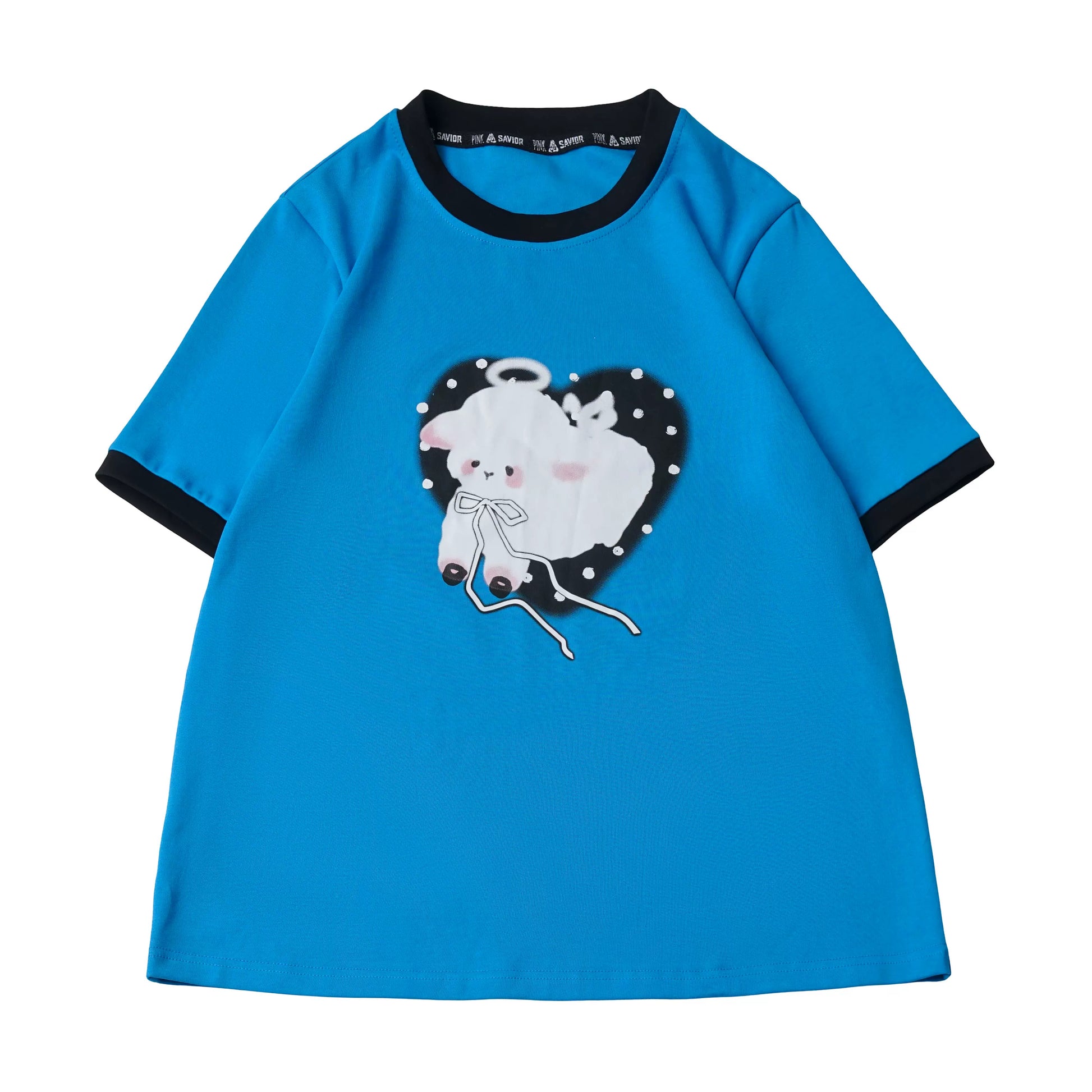 Ships Now【Miexing Story】Custom Color-Block Blue-White Little Lamb Star Pattern Starry Fabric Casual Bottoms