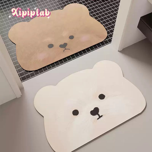 cute bear bathroom mat