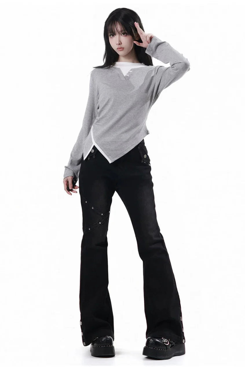 Cutout Design Slim Top