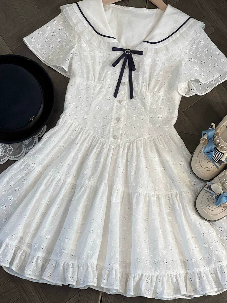 LaLa Sauce Hayakawa Yuki Original Design Lace-Up Dress: Sweet “First Love” Cute Japanese Soft-Girl One-Piece Dress, New Arrival