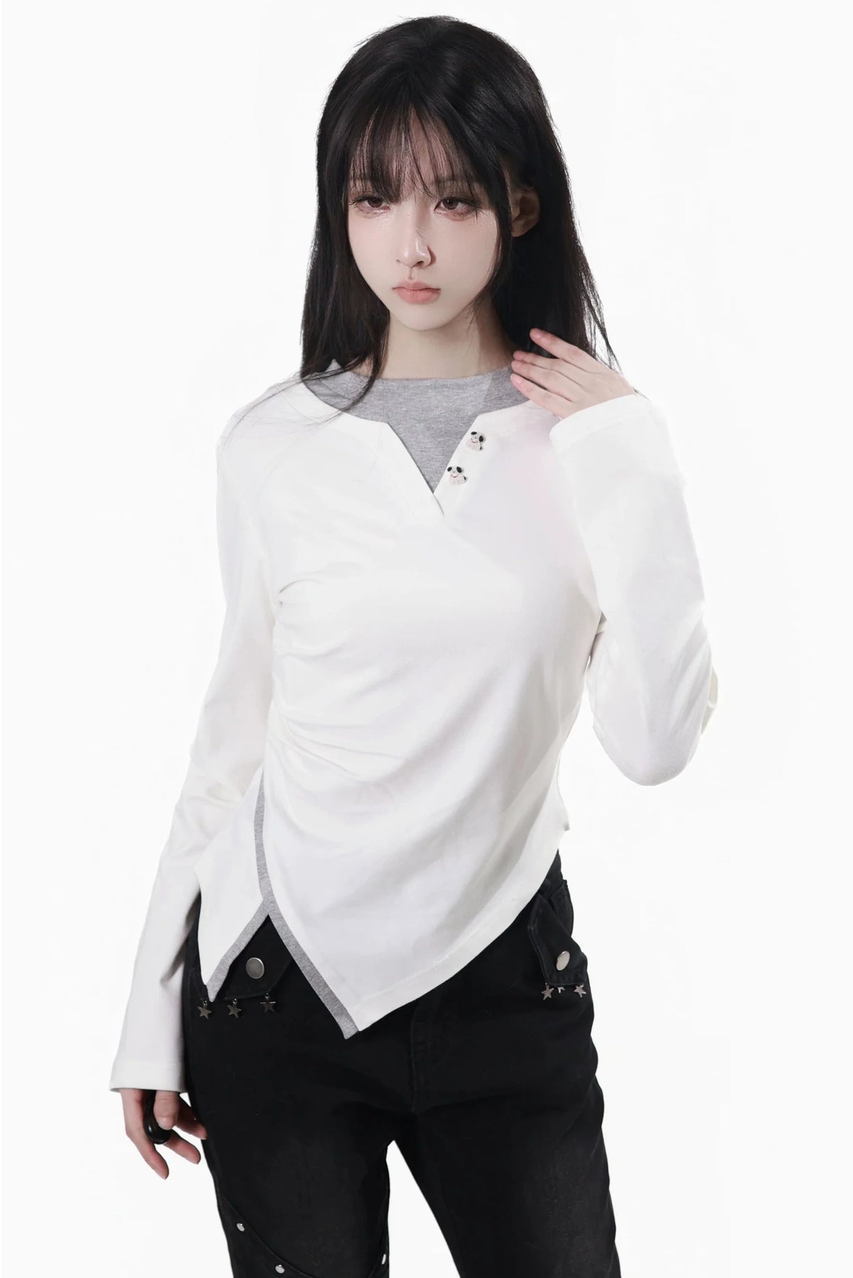 Cutout Design Slim Top