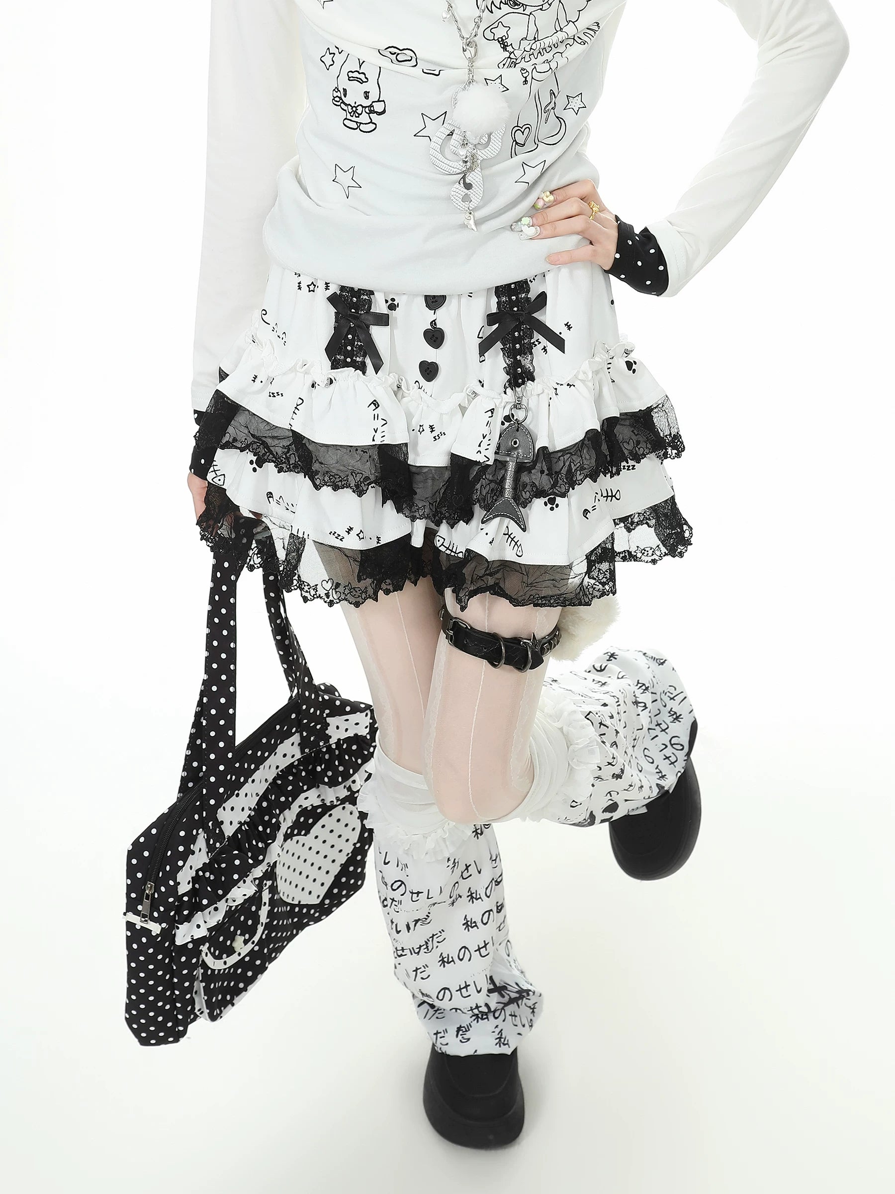 Lanquid Park Y2K Lace Slimming Skirt for Women, Summer Cake Skirt, Puffy Pleated Mini Skirt