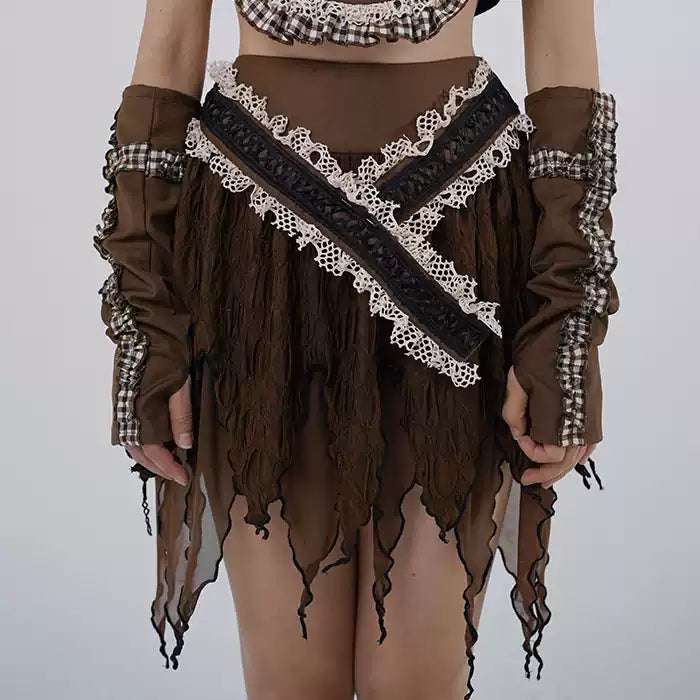 Coachella hot girl slimming skirt