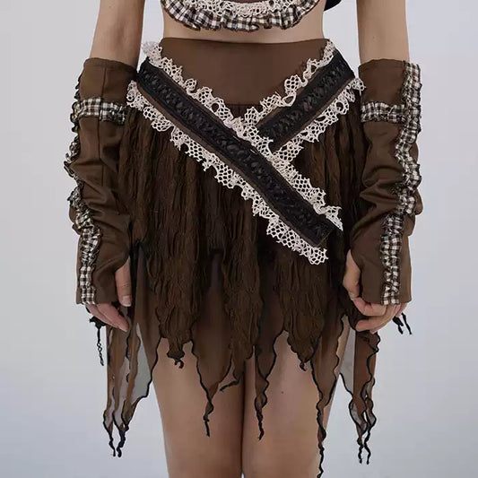Coachella hot girl slimming skirt