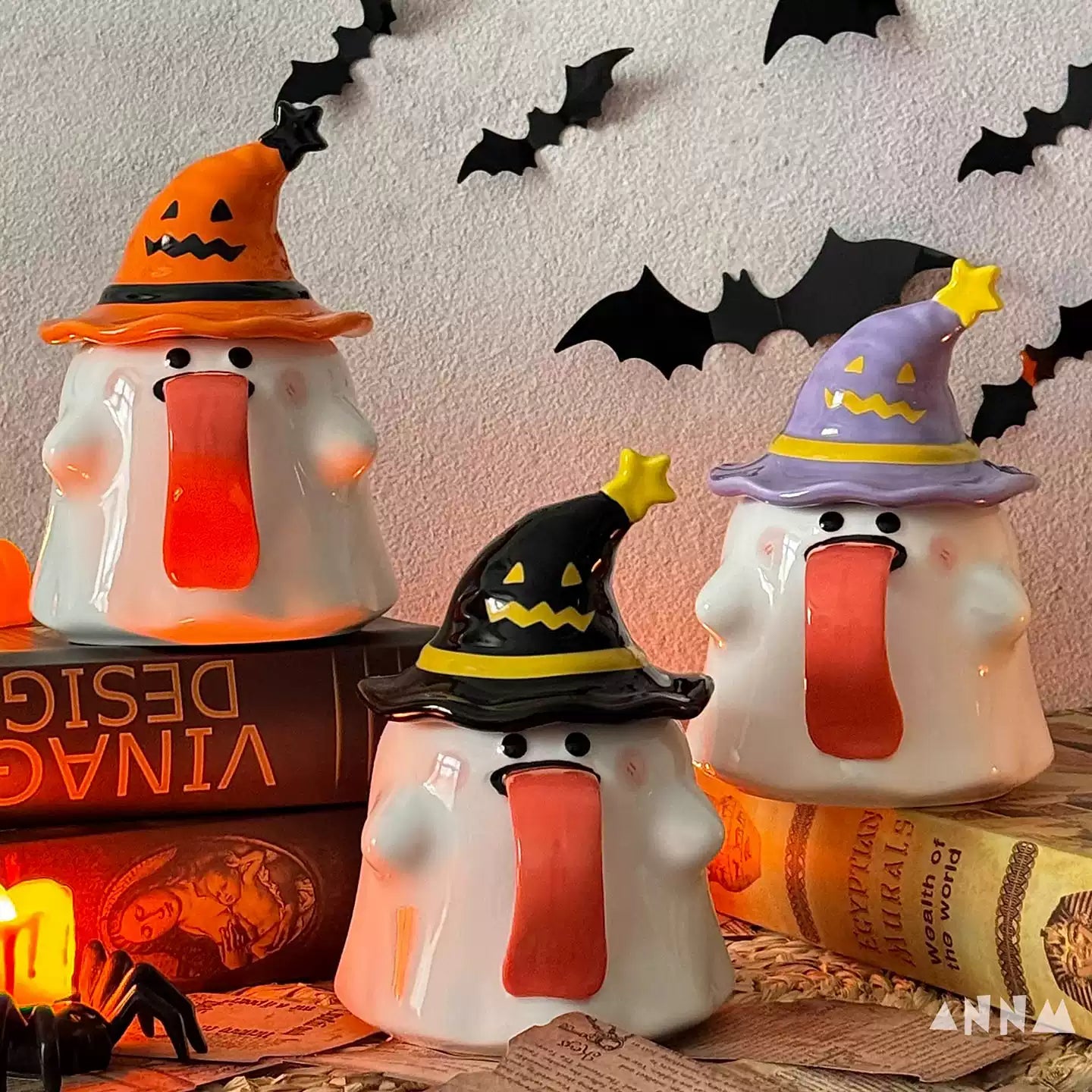 Halloween little ghost elf shape creative ceramic mug