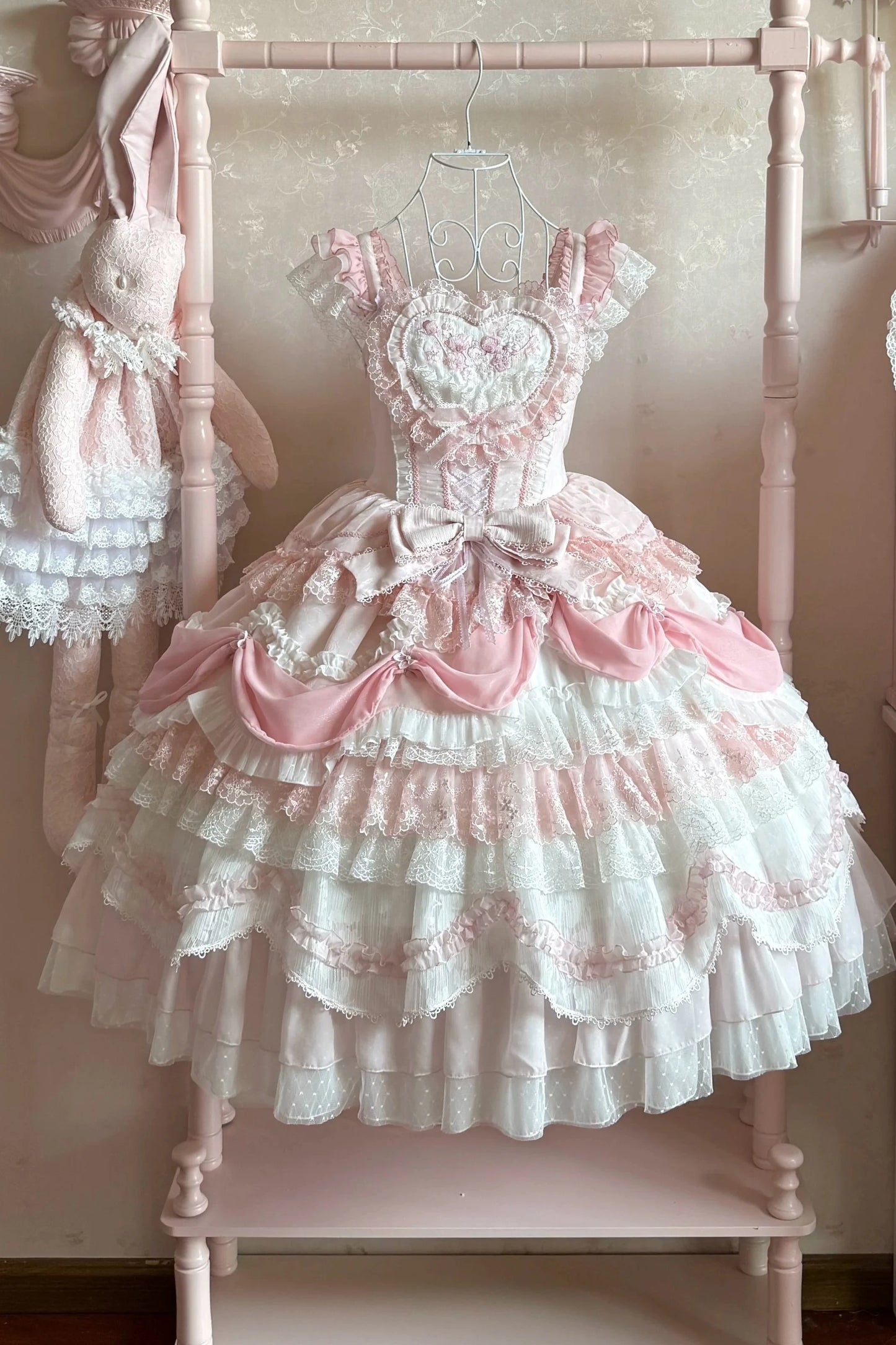 Pink Satin Sweetheart Dress