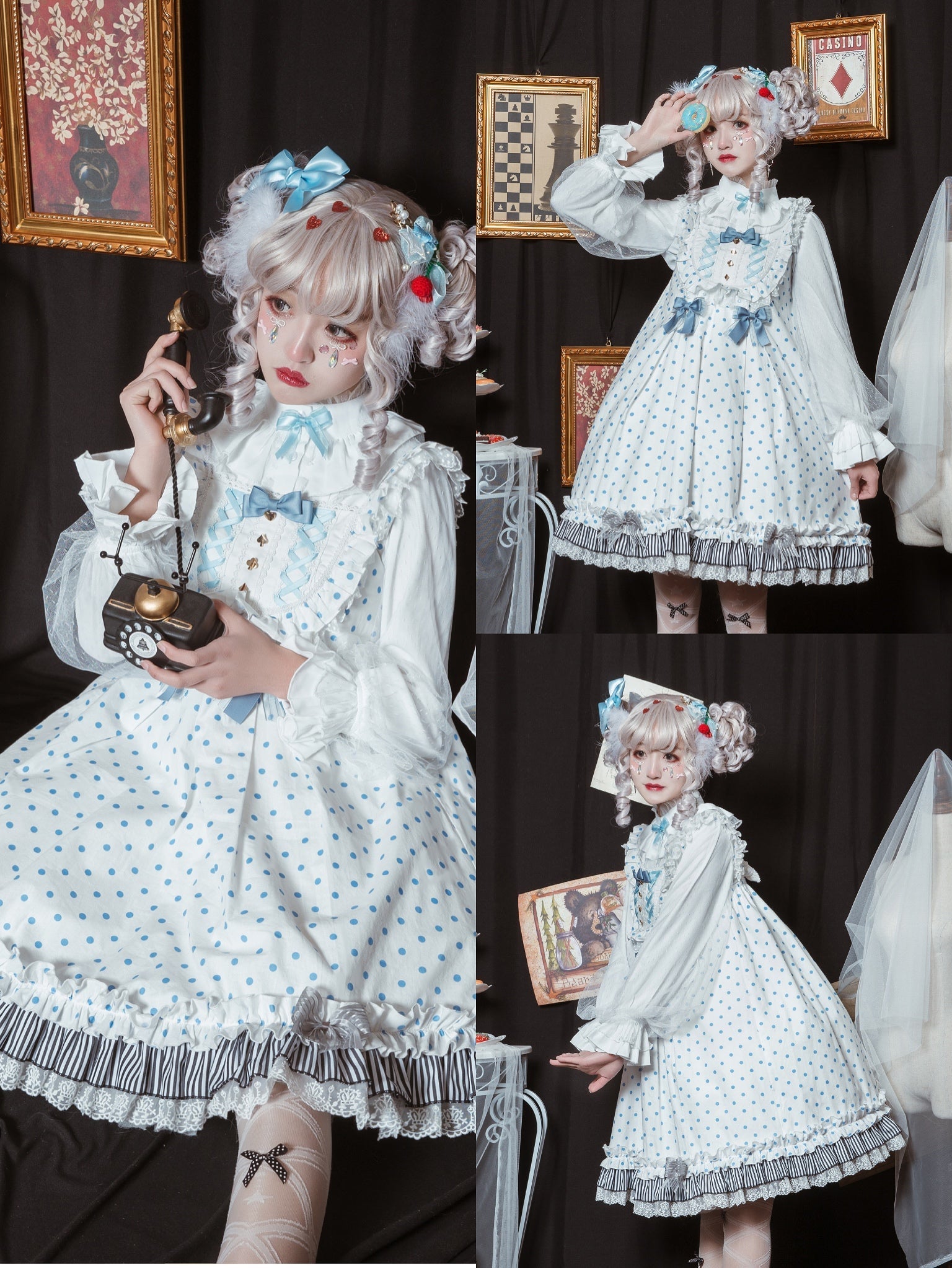 Dim Moonlight~Classic Lolita Chiffon Yarn Inner Blouse
