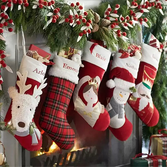 Customizable names Velveteen Christmas Socks