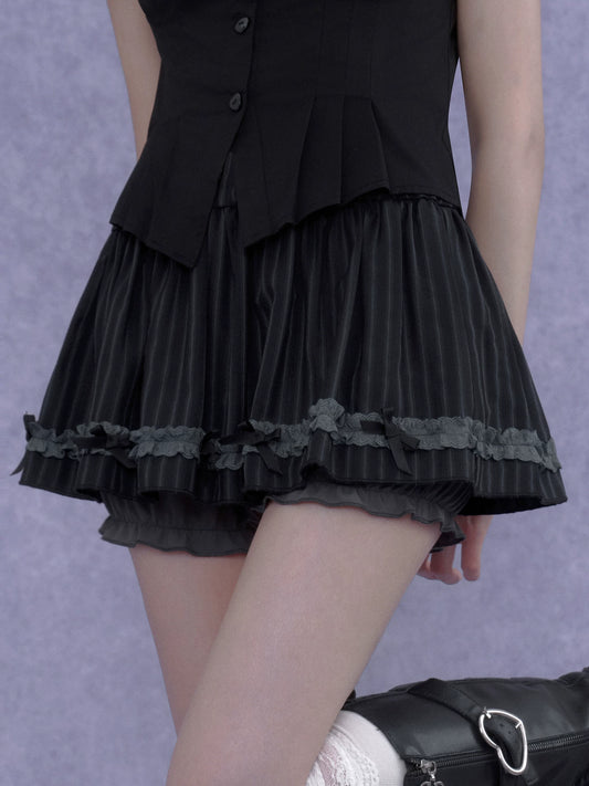 SagiDolls Girls’ Fighting Spirit! #Black Forest #Dark Slimming High-Waist Skirt Pumpkin Pants Lolita
