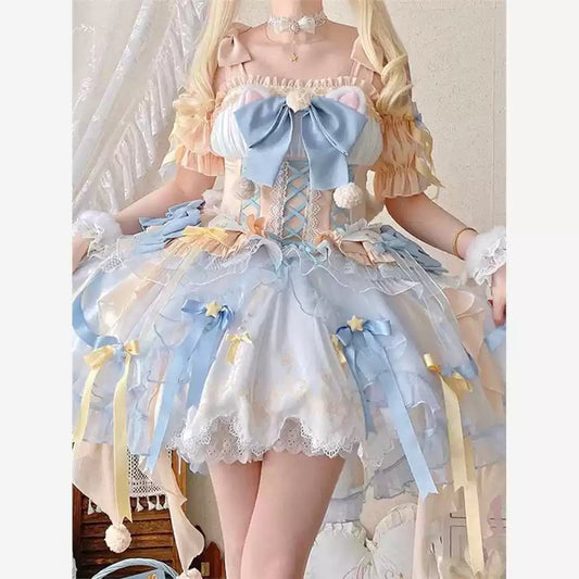 Magic Girl Lolita Yellow&Blue Dress