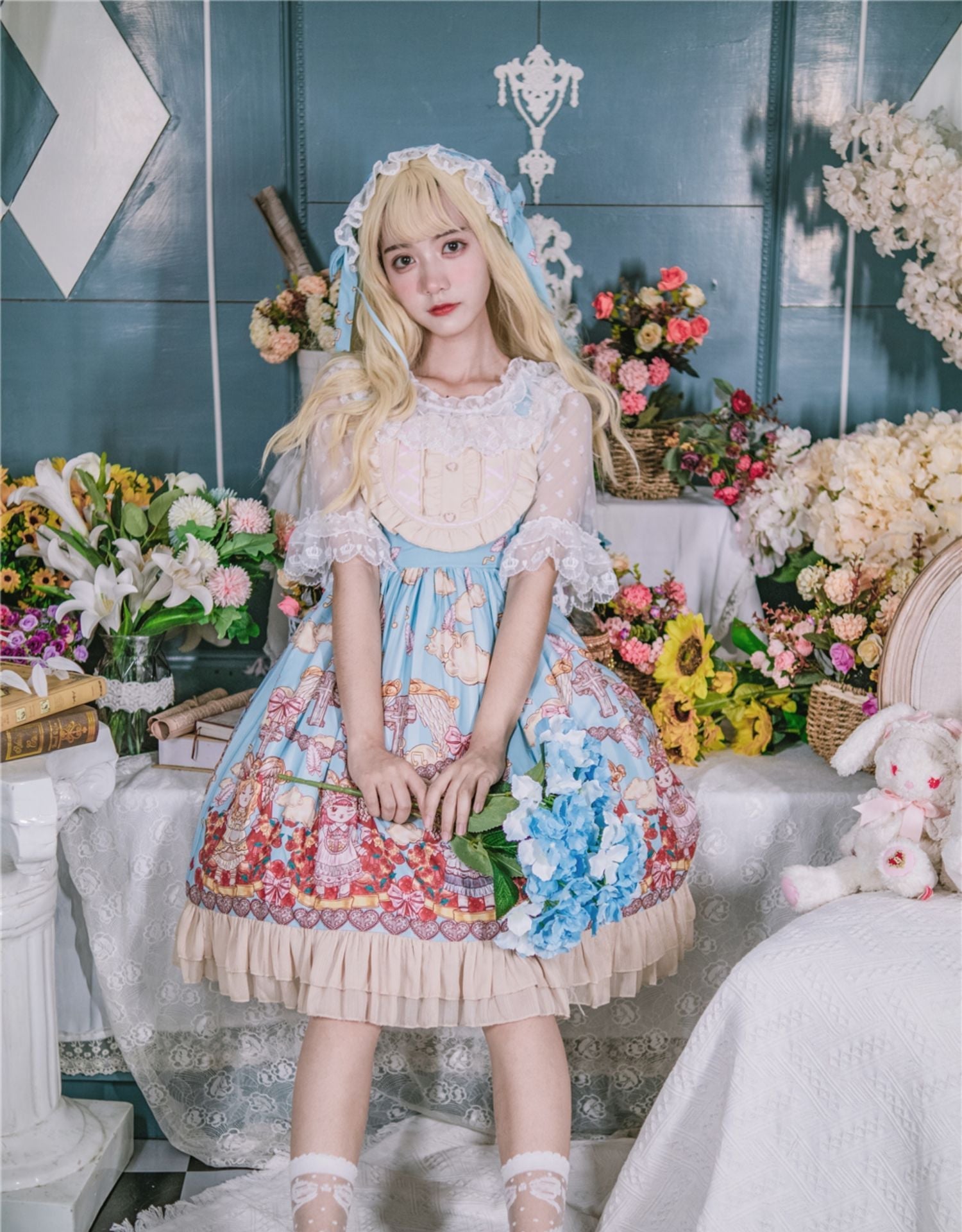 Plus Size Lolita Shirt Lace Mesh Blouse