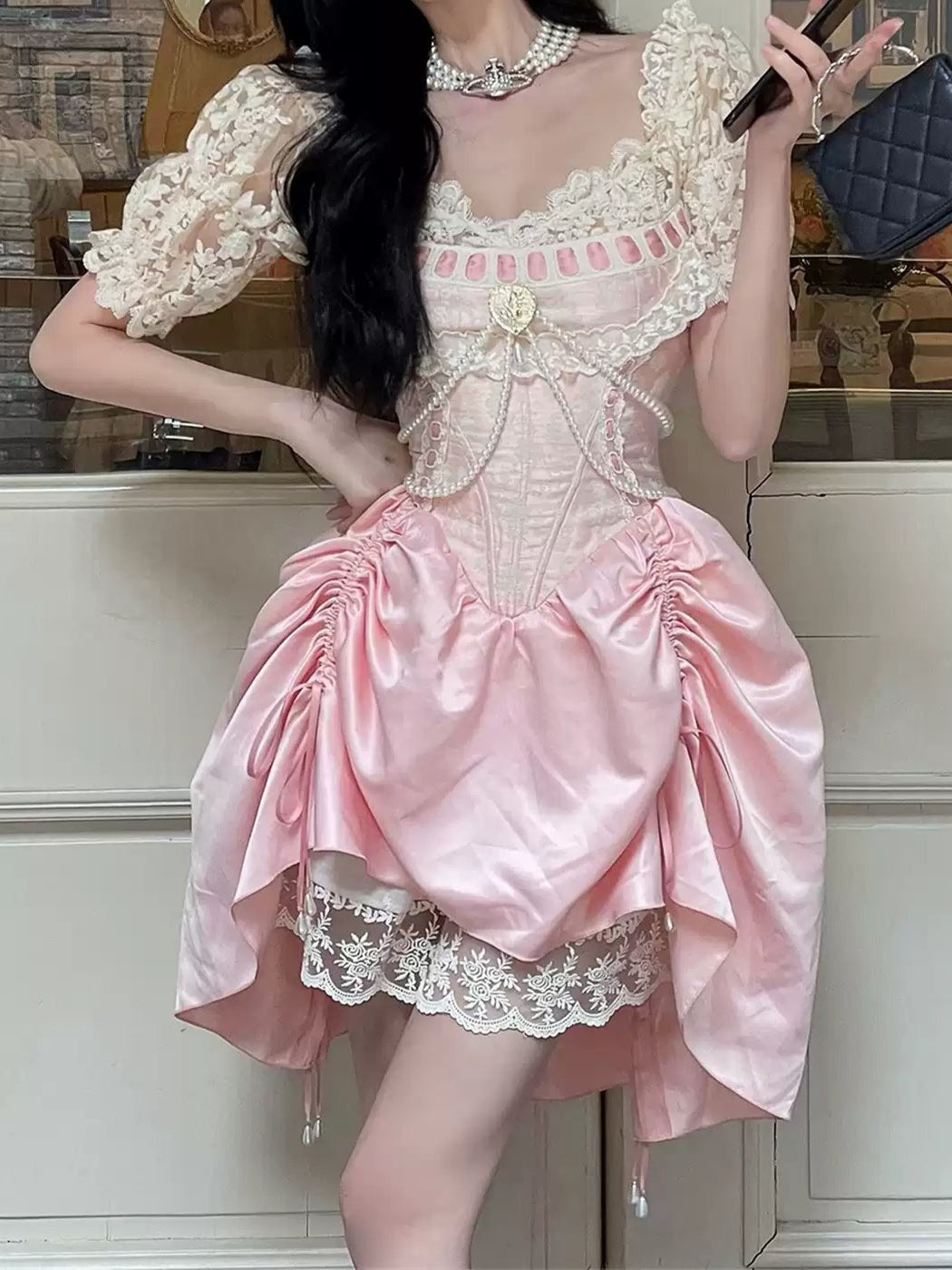 Princess Pink Fishbone Dress