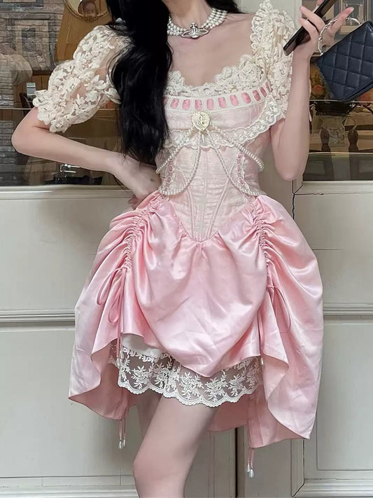 Princess Pink Fishbone Dress