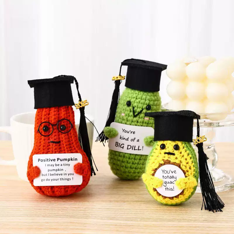 wool hand knitted positive potato doll