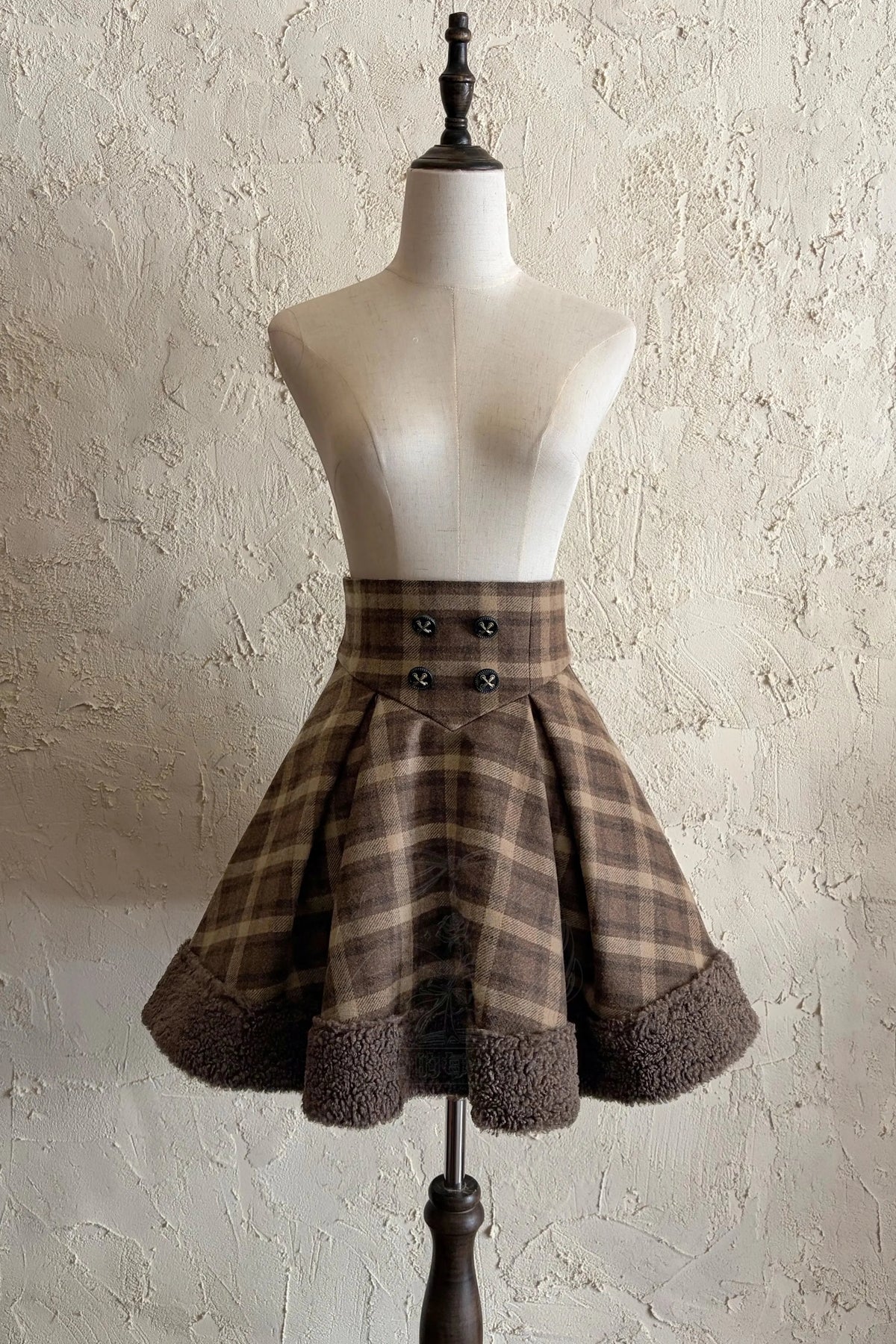 【February 28 Reservation Deadline】Doll Check Lolita Cape + Dress + Skirt + Tops Skirt