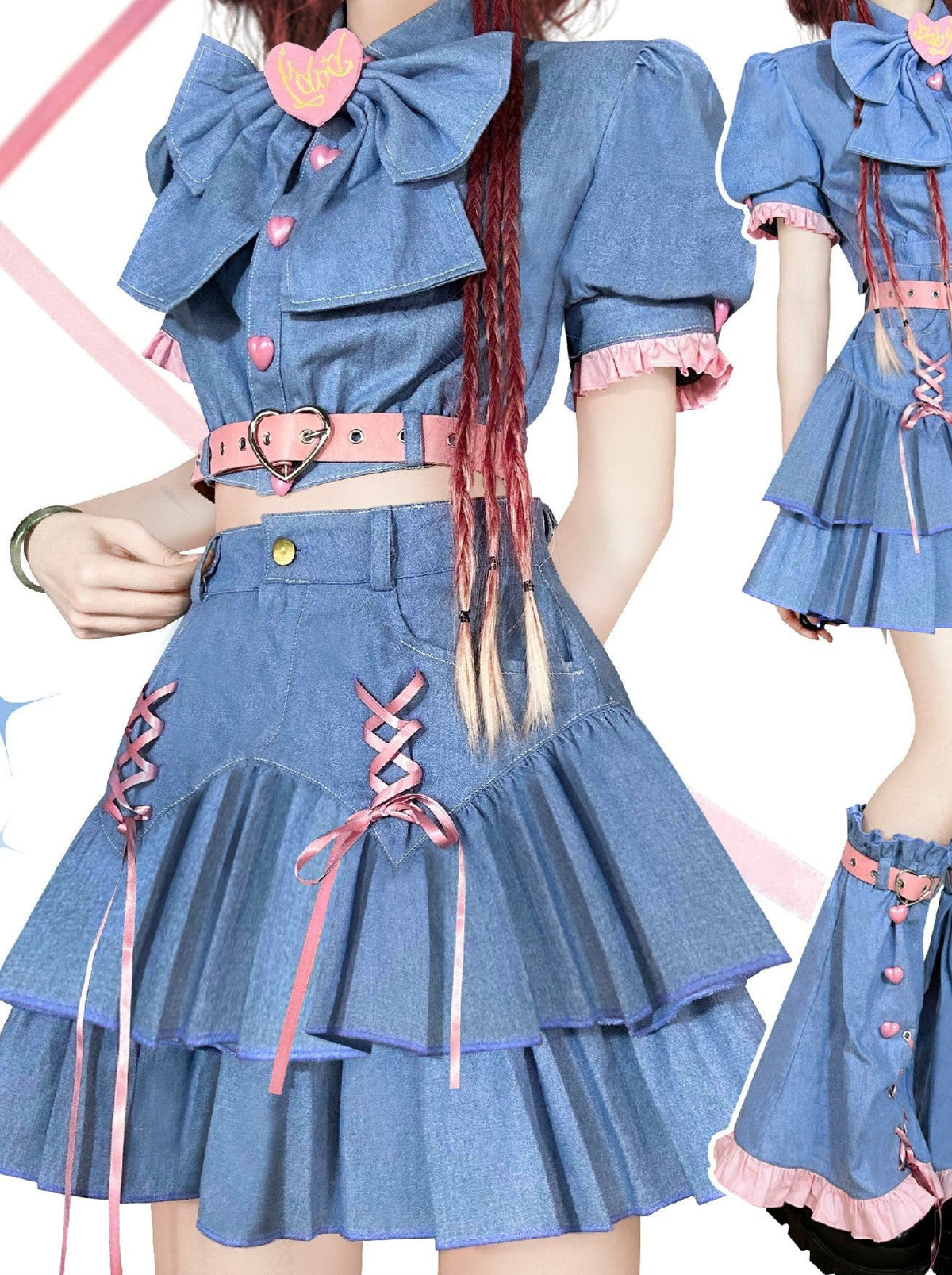 Y2K Sweet Girl Kos Plan Setup 4 -piece Set