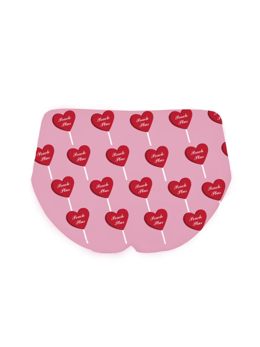 Sweet Pure-Desire Icy-Silk Panties for Girls, Cotton Gusset, Hip-Hugging Seamless Heart Design, Mid-Low Waist Original Style, Sexy Girl Thin Comfort