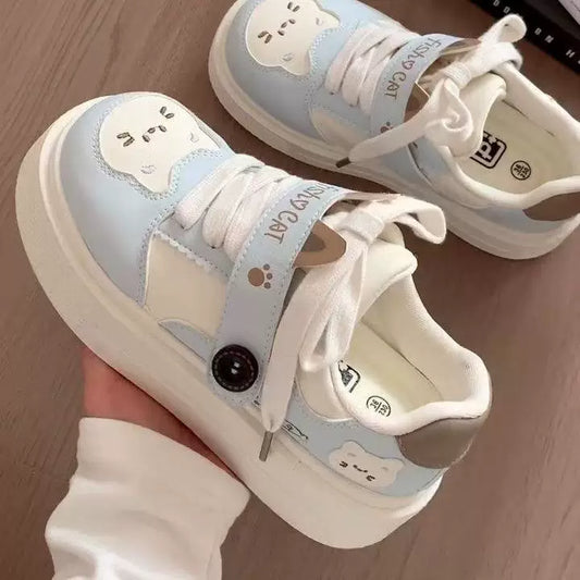 Adorable Ugly-Cute Chunky Cartoon Sneakers for Women, 2026 Spring New Style—Student, Versatile Lolita-Inspired Height-Boosting Platform Shoes
