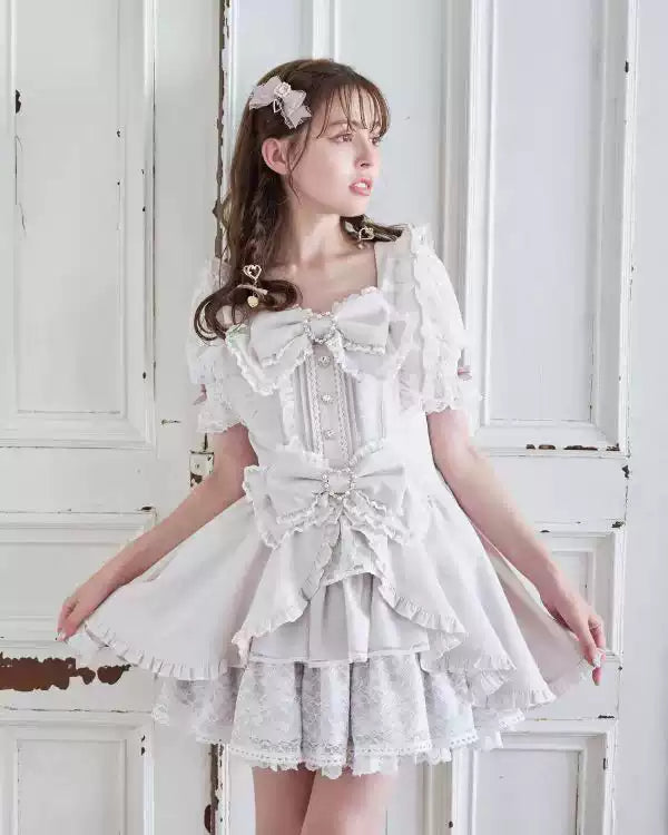 Retro Bow Lace Princess Dress