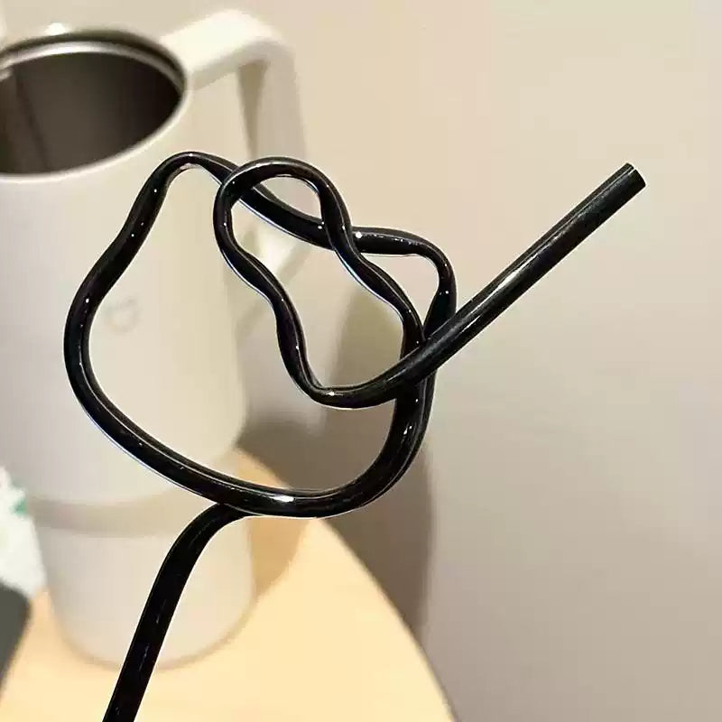 Hello kitty colorful straws