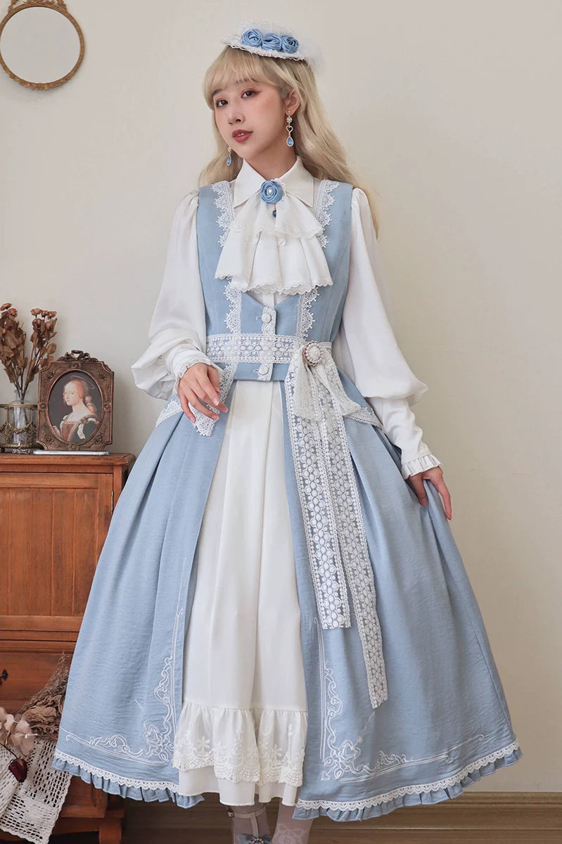 Classic Lolita Skirt Set Elegant Winter Cape