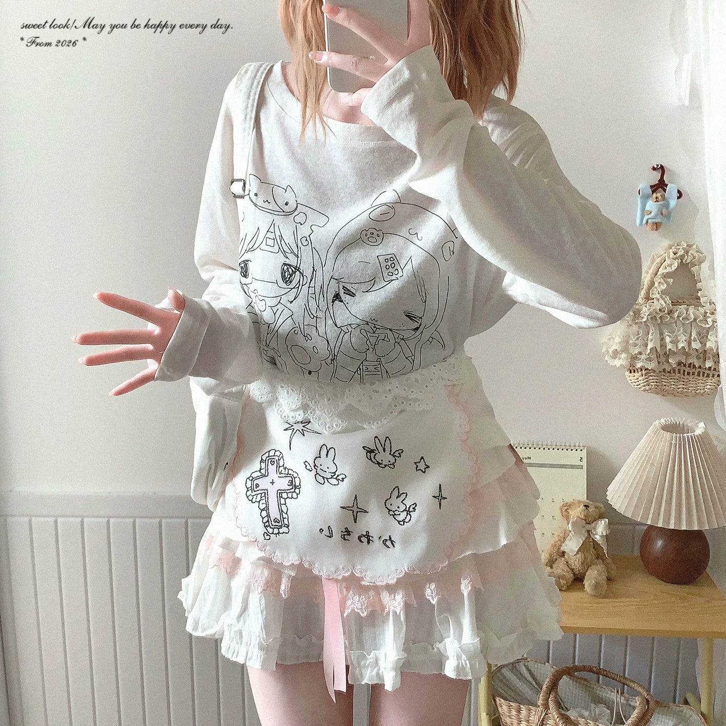 Last-Season Deal KB Sweet Layered Lace Ruffle Ribbon Tied Cute Cake Dress Skirt