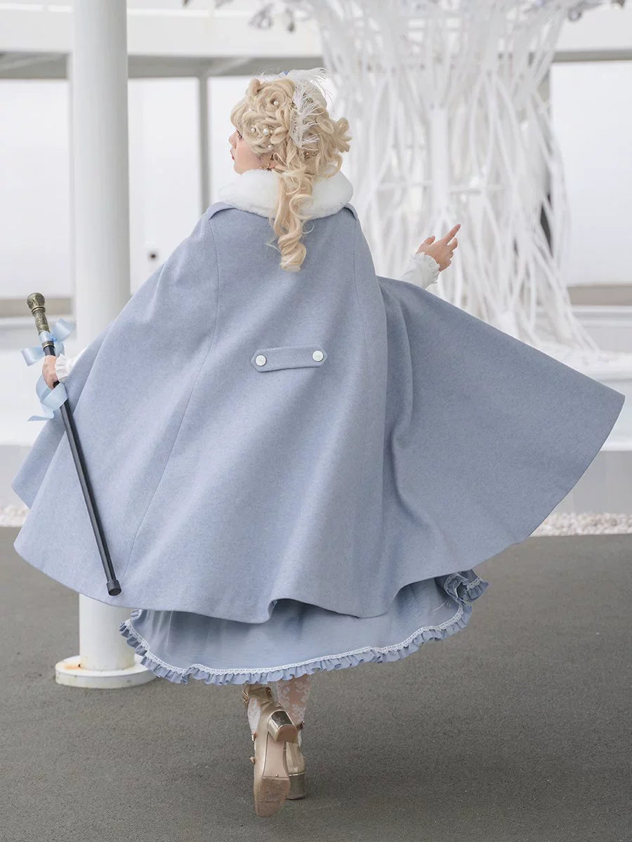 Classic Lolita Skirt Set Elegant Winter Cape