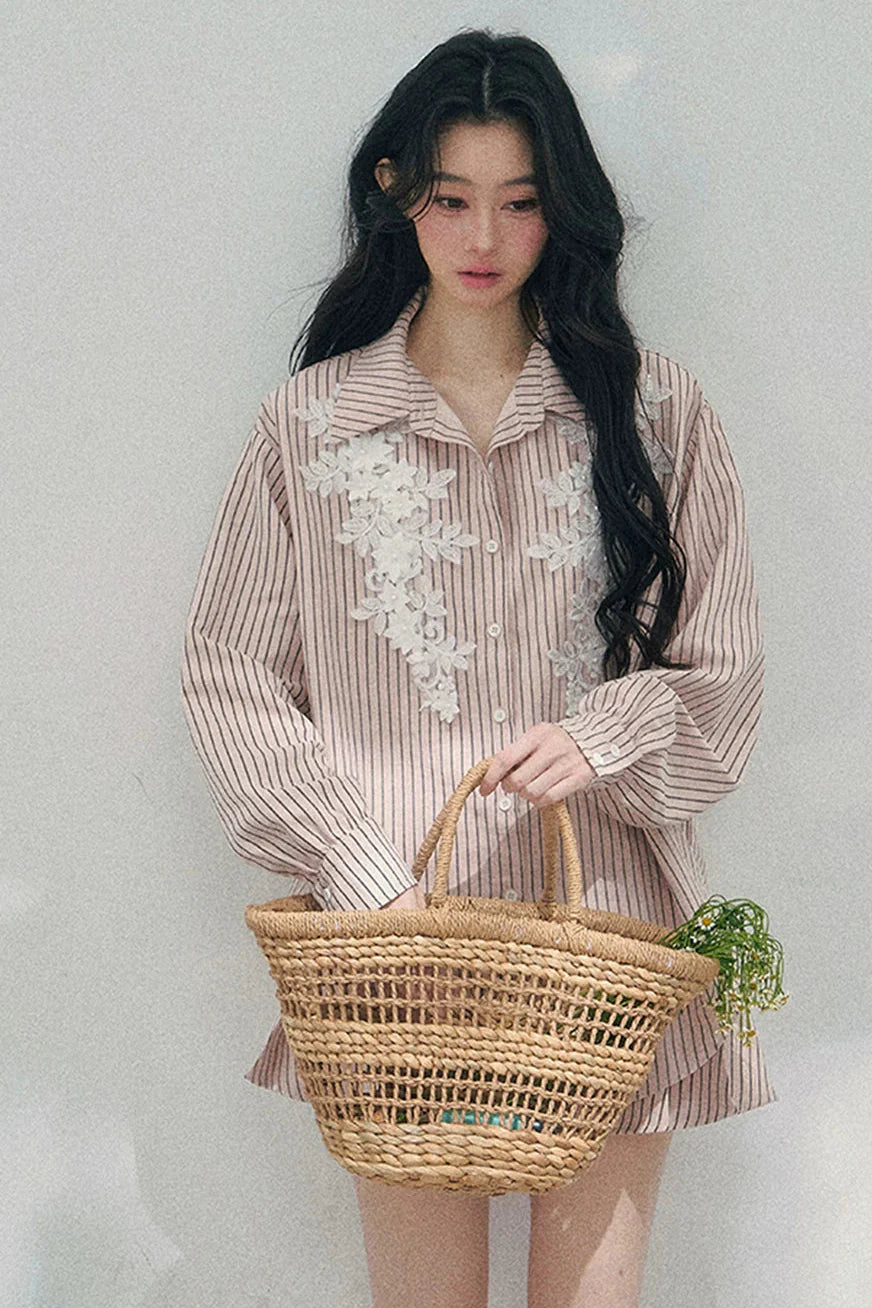 French Stripe Shirt + Skirt