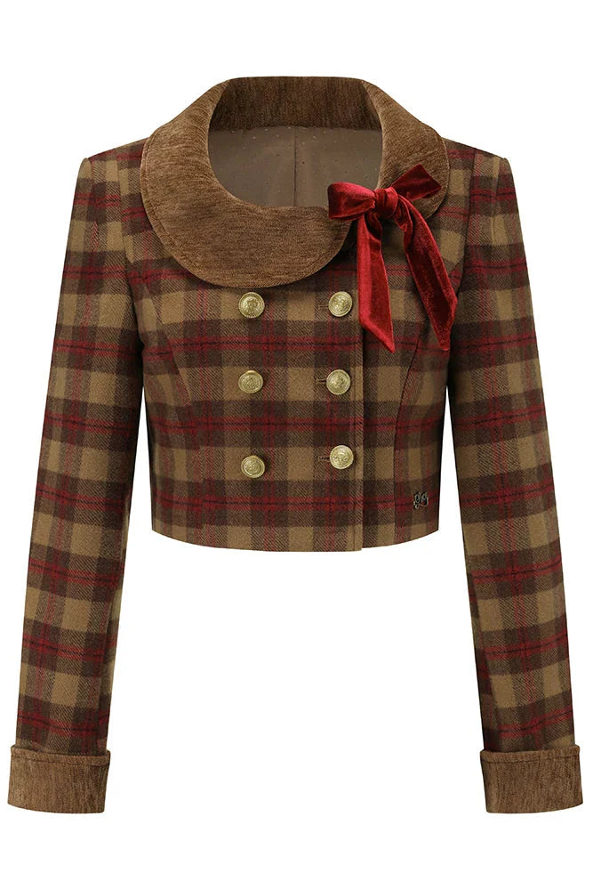 French British College Maillard Check Jacket + Skirt