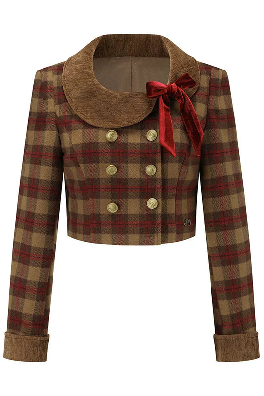 French British College Maillard Check Jacket + Skirt Jacket