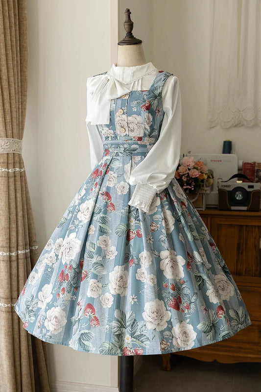 Floral Retro Sleeveless Dress + Shirt