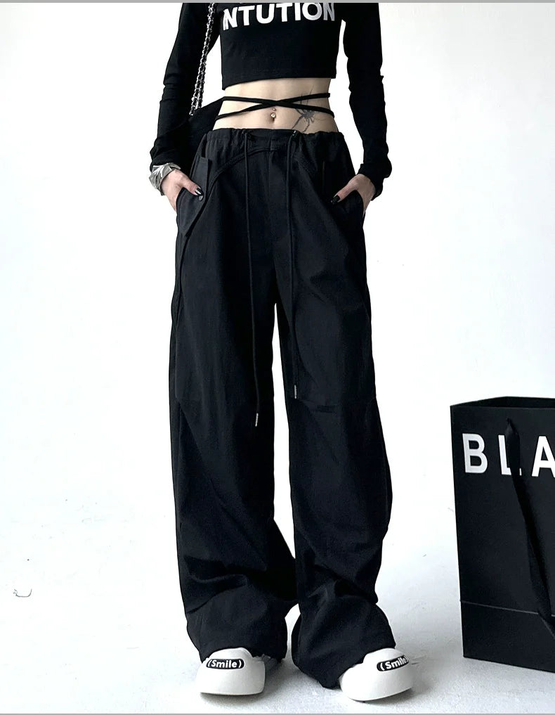 Utility Pocket Wide-Leg Trousers