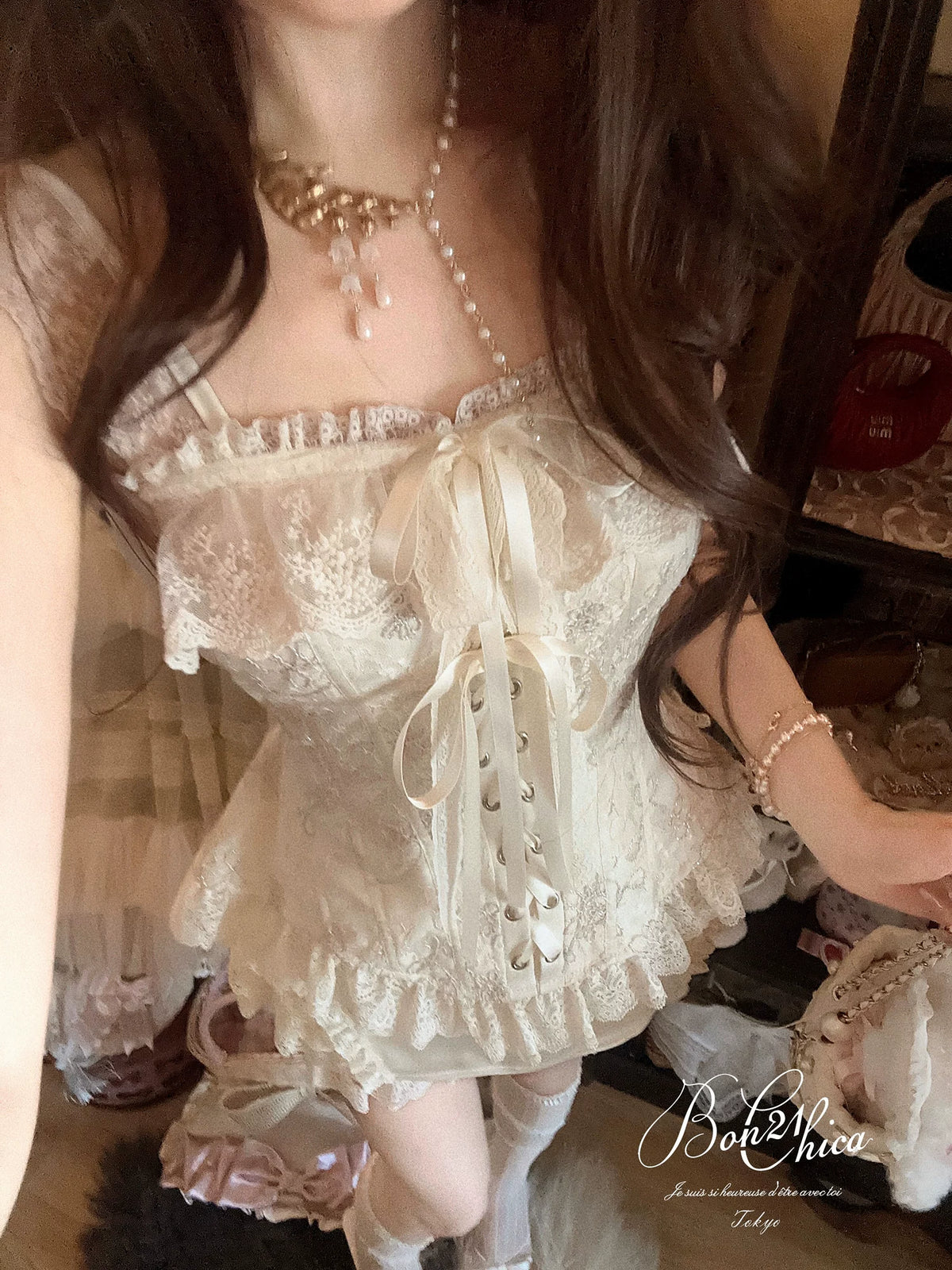 Cecily Tea Party — Crochet French Court Luxury Embroidered Corset T2466