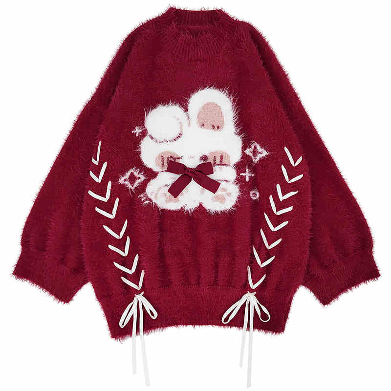 Christmas Red Straps Thickened Sweater