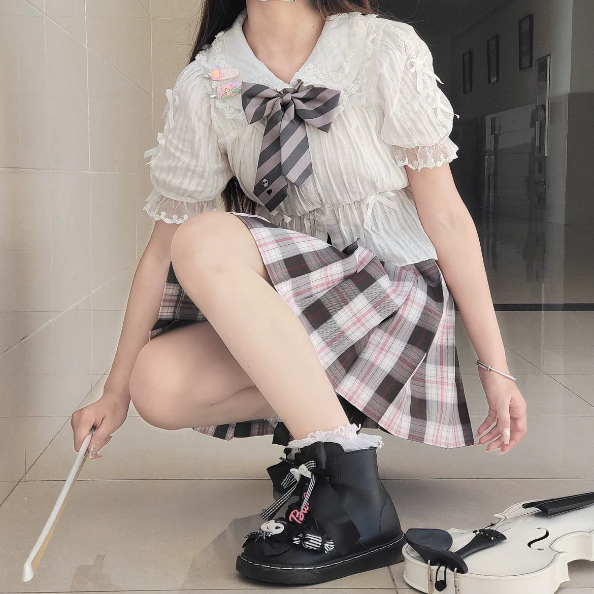 Sweet Lolita Shirt Doll Collar Blouse High-waisted