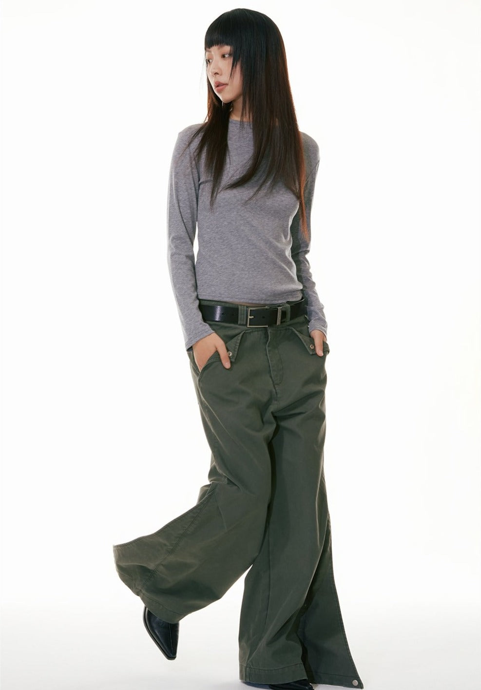 Wide Leg Cut Workwear Jeans
