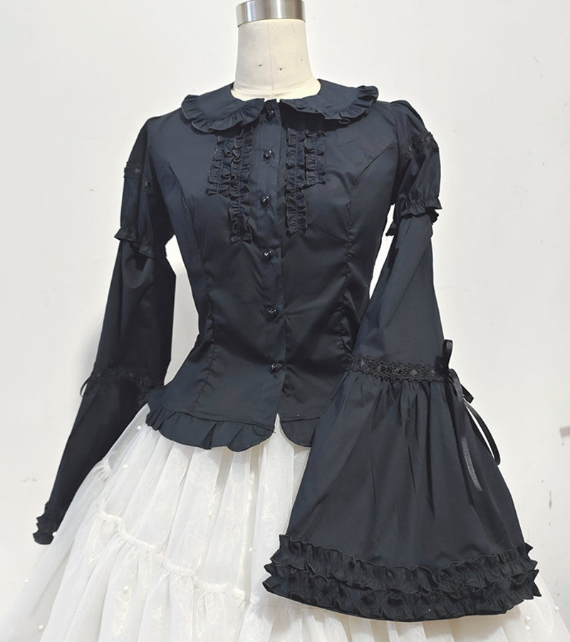 Daily Lolita Splicing Sleeve Shirt