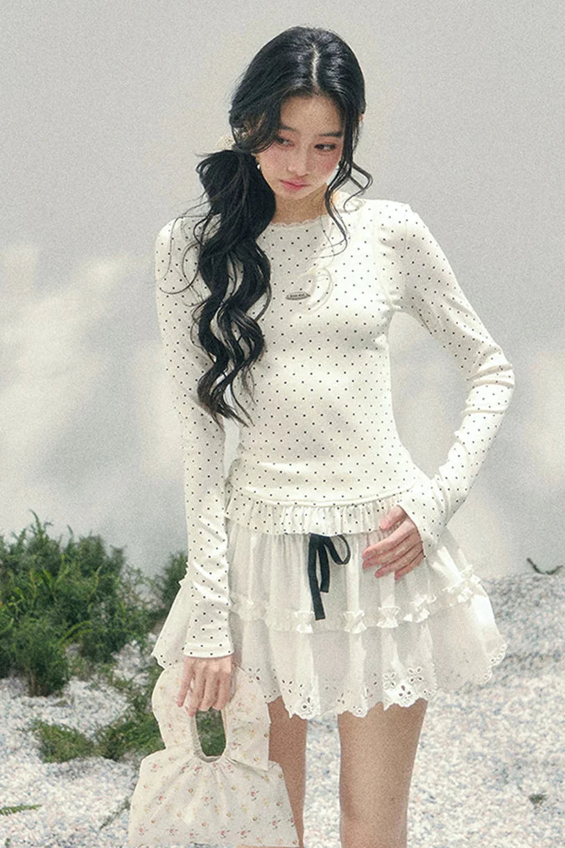 Pure White Dot Top