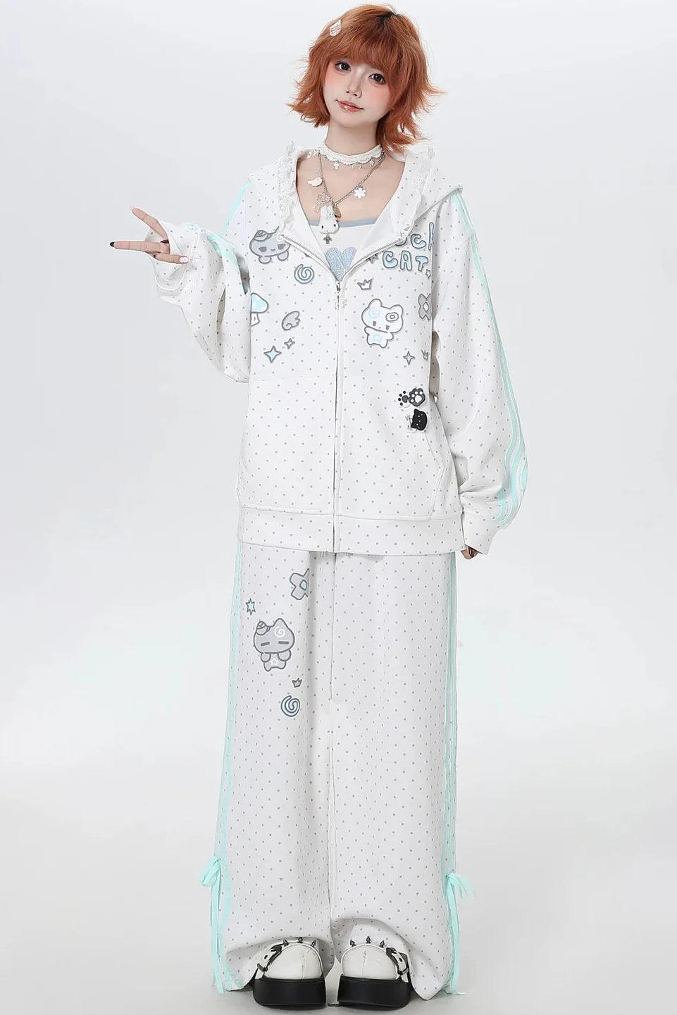 Polka Dot Casual Loose Pants