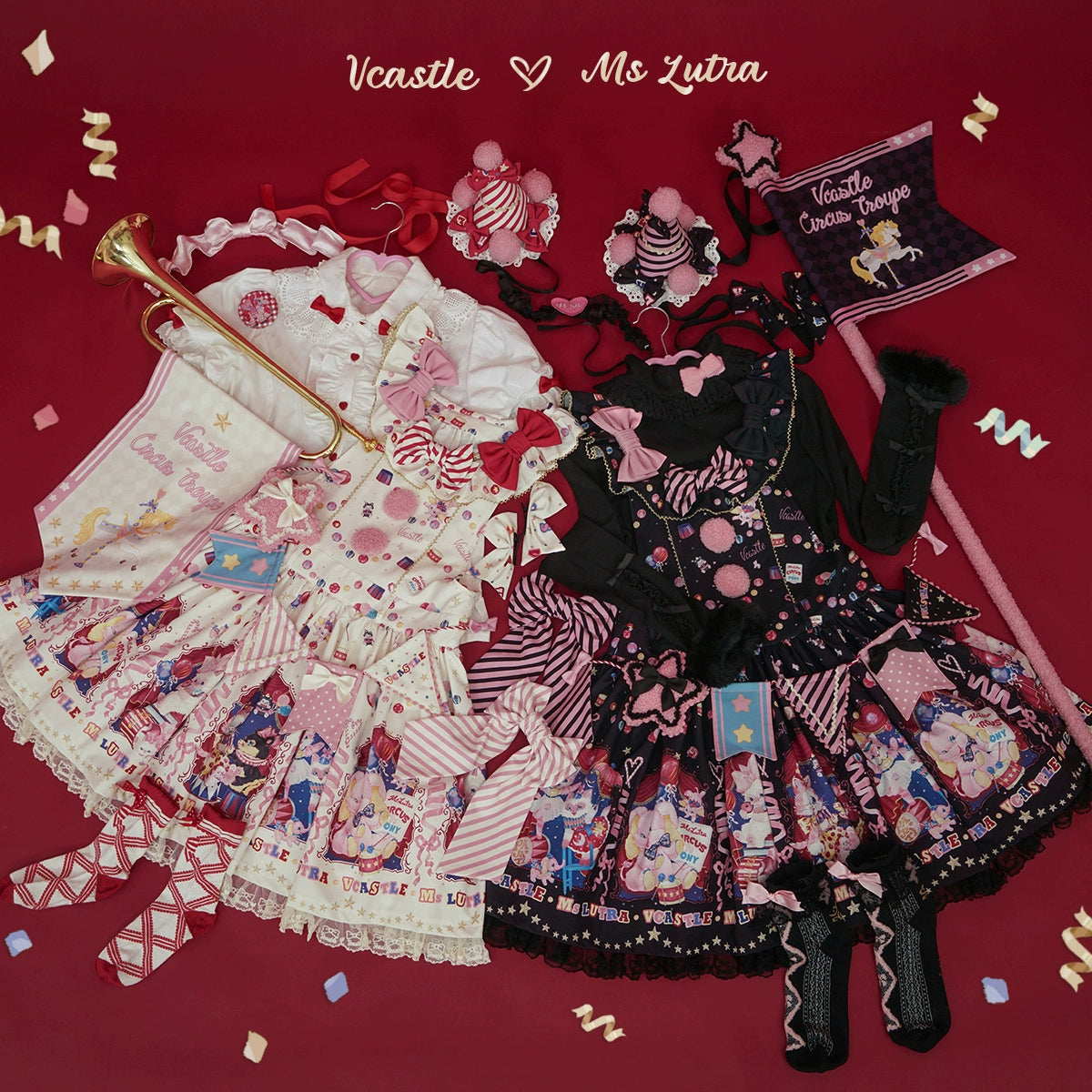 Vacuum Castle Suspender Skirt SK Suit