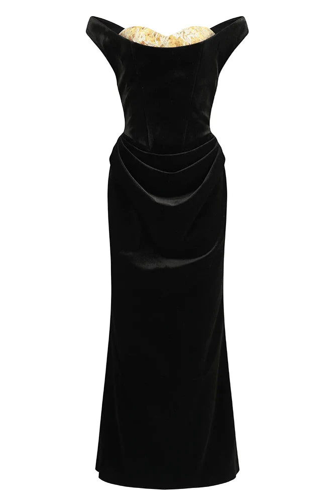 Chic Retro Velvet Palace Dress