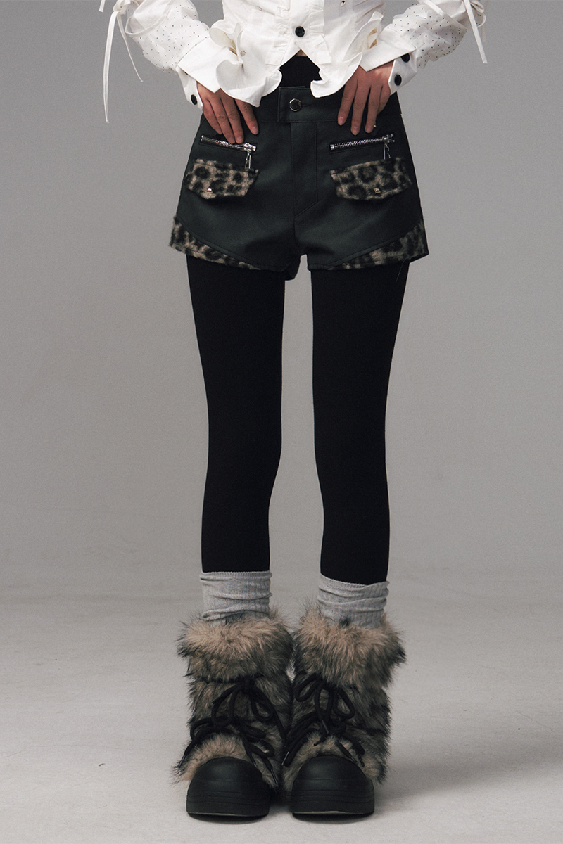 Garden Gray Fleece Tights