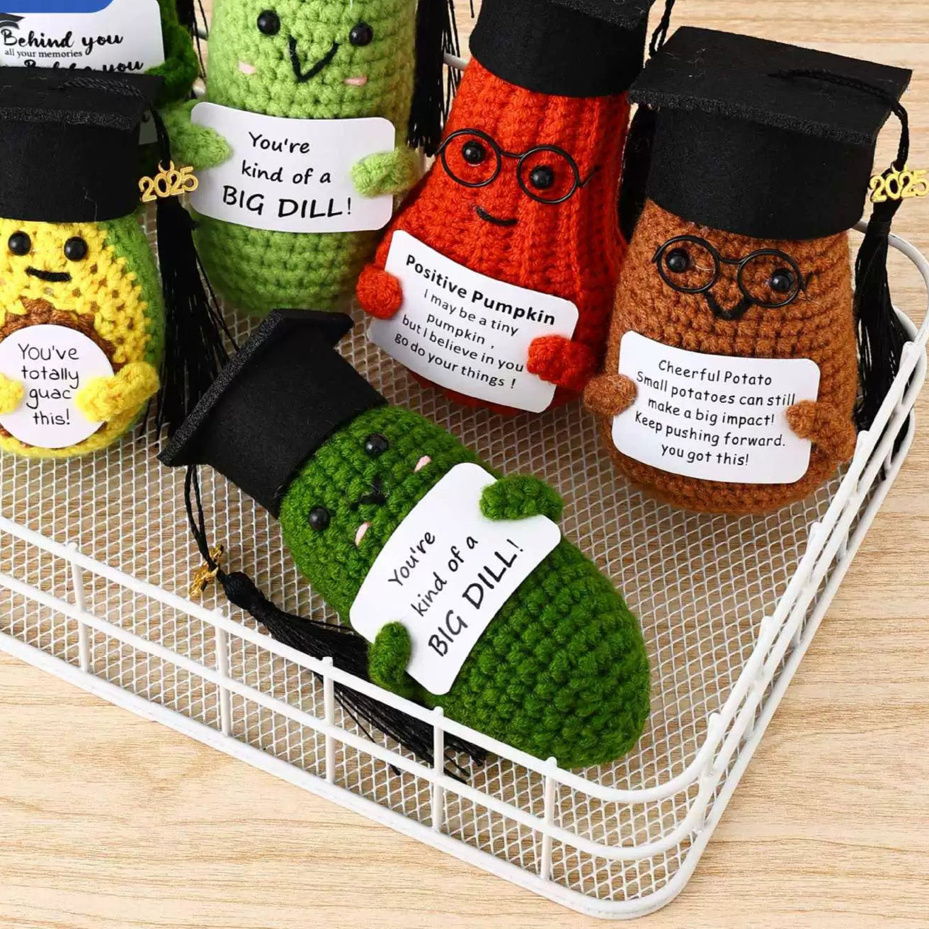 wool hand knitted positive potato doll